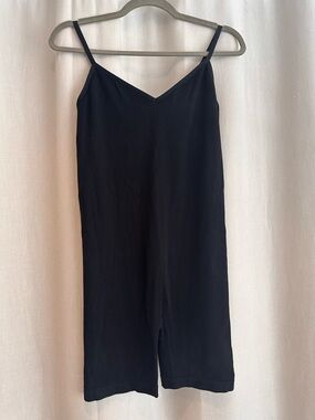 Hatch Body Rib Maternity Black Romper